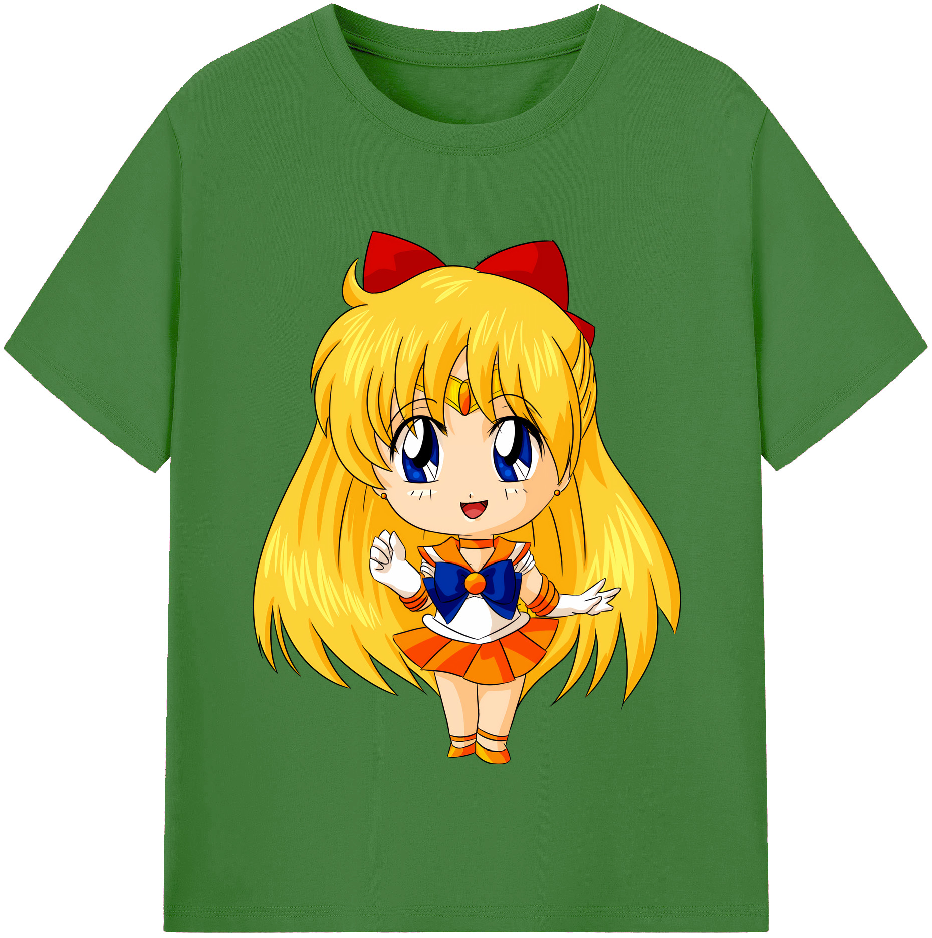 （画像用） 美少女戦士セーラームーン 愛野 美奈子 あいの みなこ Sailor Moon Aino Minako レディースカジュアルプリントTシャツ（綿100％）
